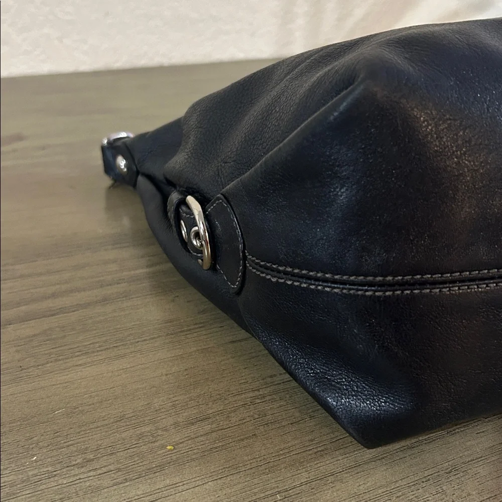 Y2K Coach Madison Hailey BlackLeather Hobo Bag -14304 - Picture 8 of 11